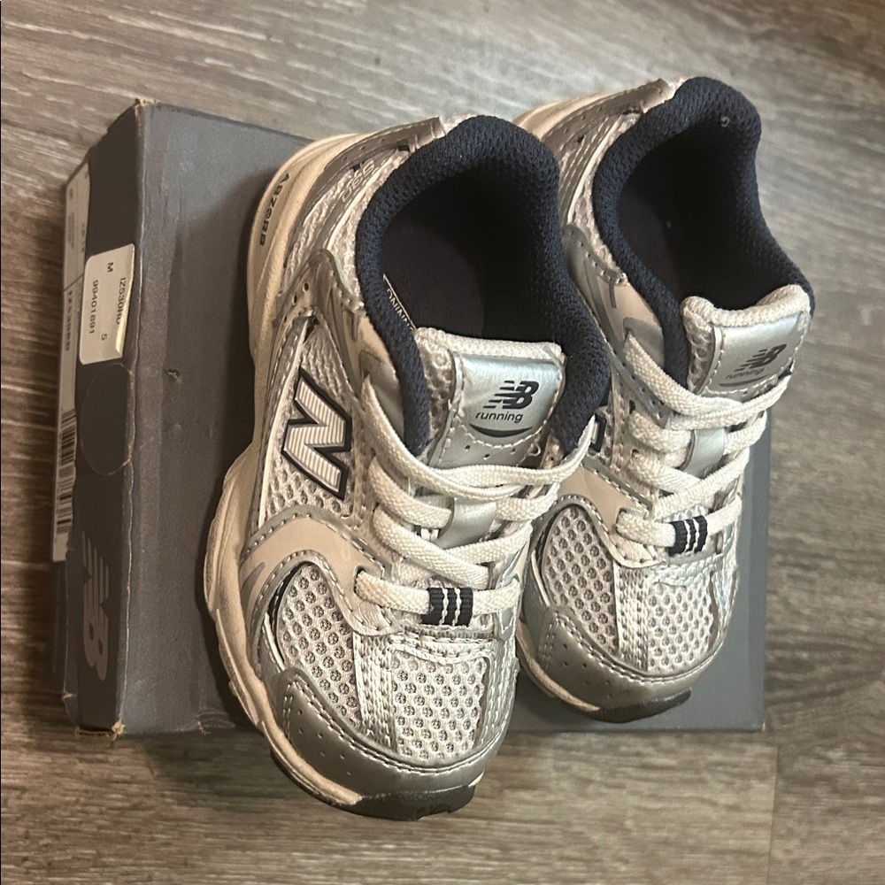 New Balance Kids Sneakers - Silver and Black
